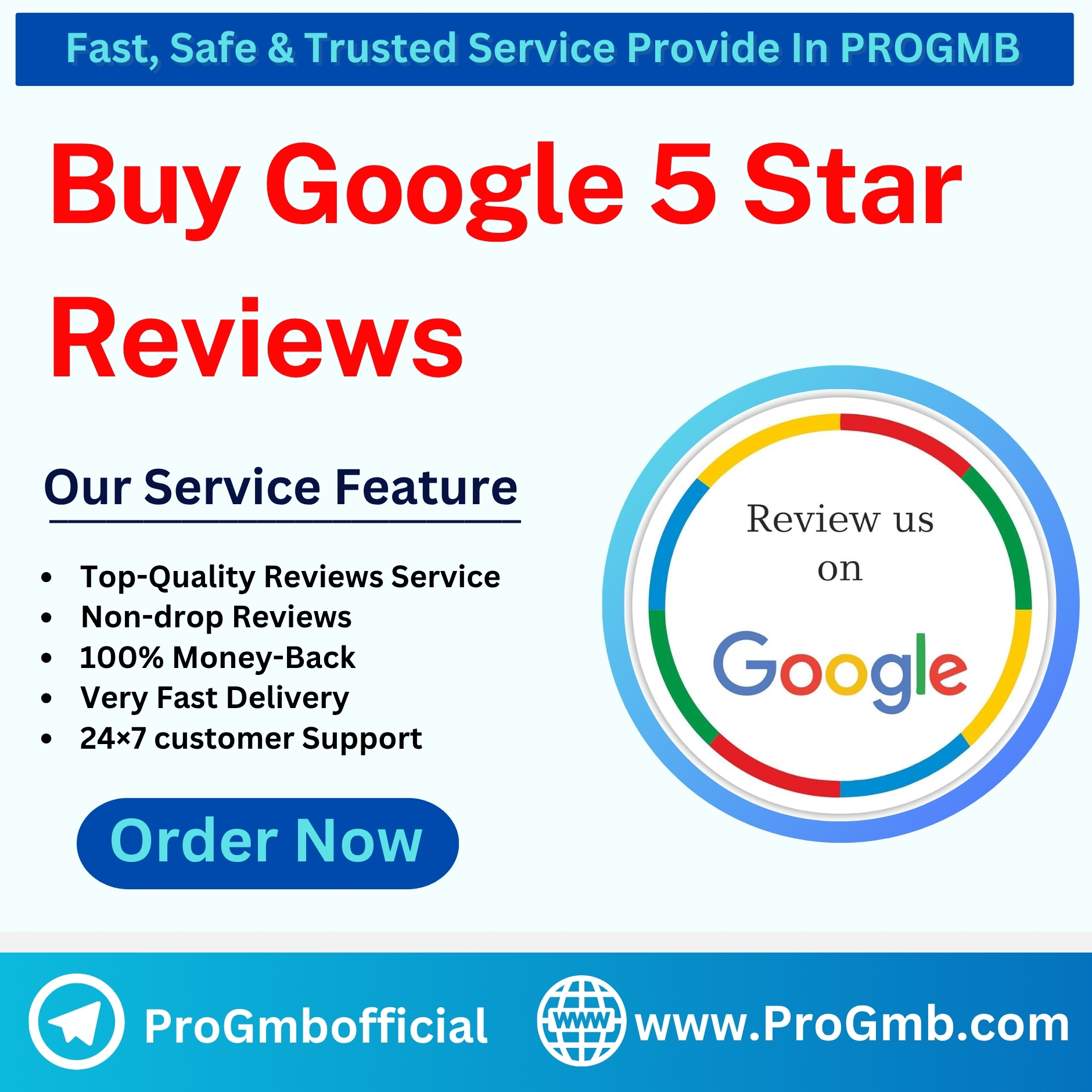 Buy permanent Google 5-star reviews from real users. 100% secure, delivery with photo-proof, organic growth, and 24/7 support from ProGmb.