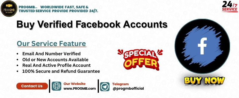 Buy Verified Facebook Accounts from PROGMB and start your creator journey now. Our account is 100% verified, secure, and ready to use.