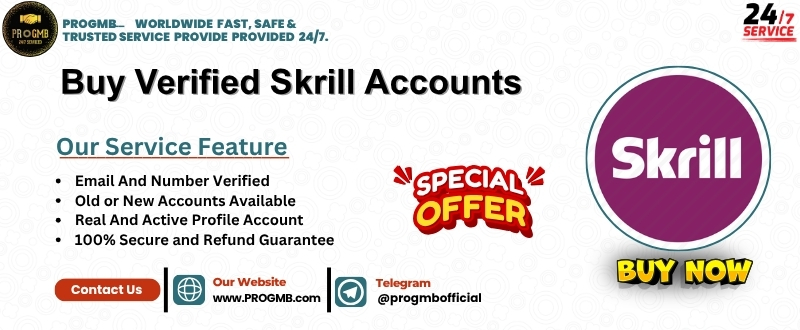 Buy Verified Skrill Accounts. 100% US/UK/EU/Asian Verified Skrill Accounts, 100% Verified Skrill Accounts, Old accounts available, 24/7 customer support.