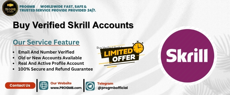 Buy Verified Skrill Accounts. 100% US/UK/EU/Asian Verified Skrill Accounts, 100% Verified Skrill Accounts, Old accounts available, 24/7 customer support.