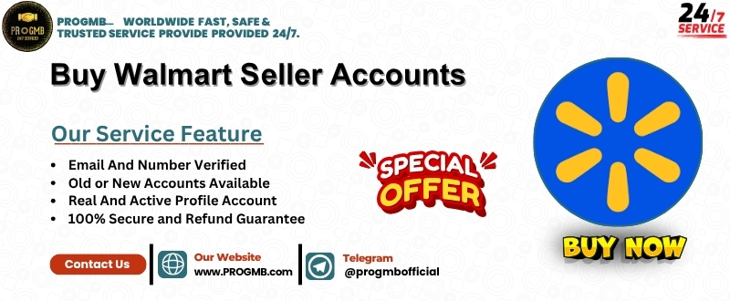 Buy verified Walmart seller accounts from PROGMB and start selling on Walmart hassle-free. Our accounts are fully approved, ready to use instantly.
